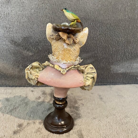 Vintage Wayne Kleski Katherine's Collection Victorian Cat Bust "Birdie" 8" Tall - Picture 6 of 9